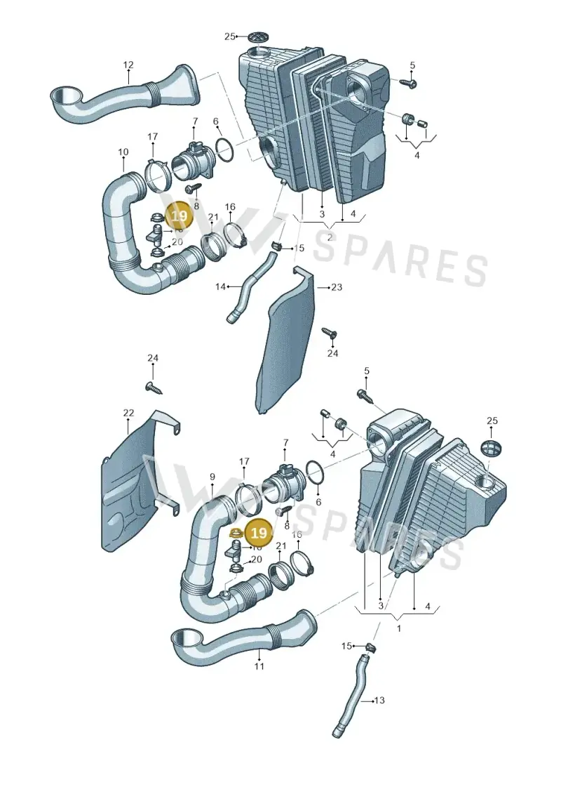 N10166201 — Audi Q7 qu. 3.0 TDI (2009-2015) diagram 493129350, position 19