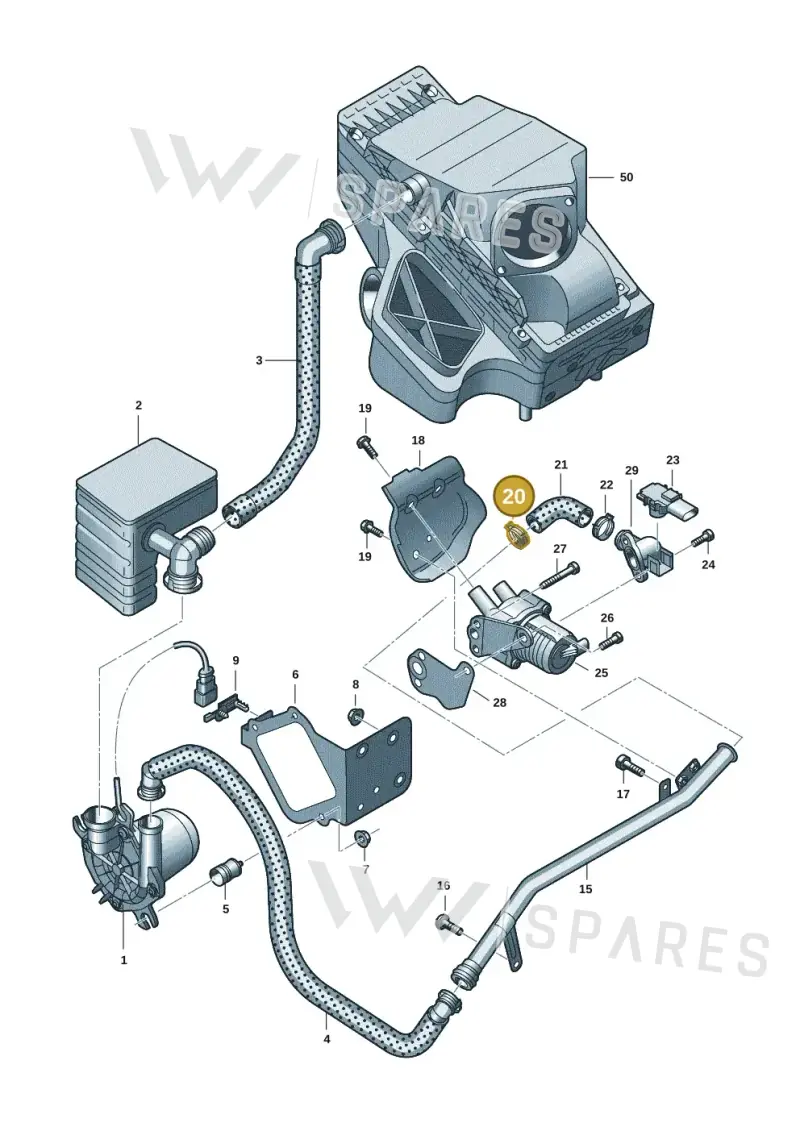 N10166201 — Audi Q5 qu. 2.0 TDI (2012-2017) diagram 647131201, position 20