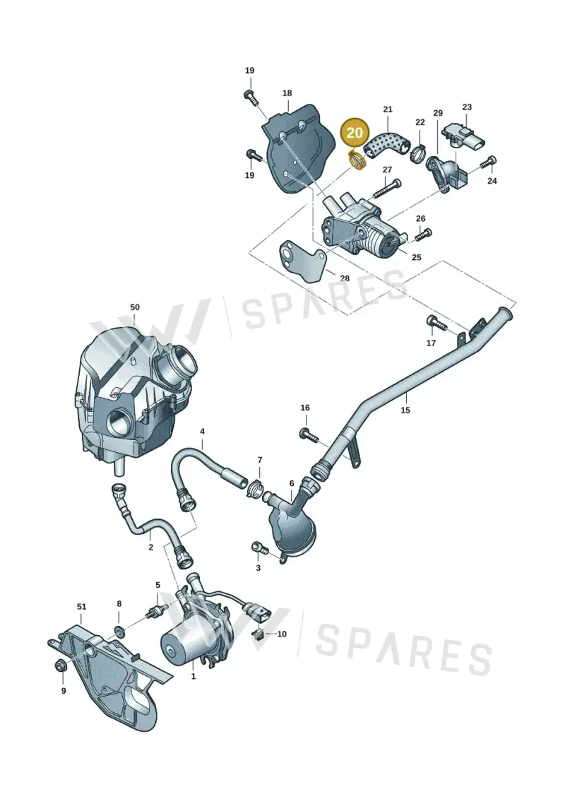 N10166201 — Audi A8 (2013-2018) diagram 696131151, position 20