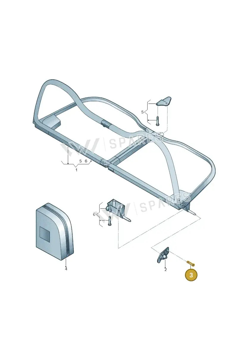 N10169902 — Volkswagen New Beetle Cabrio.     06> (2005-) diagram 279862300, position 3