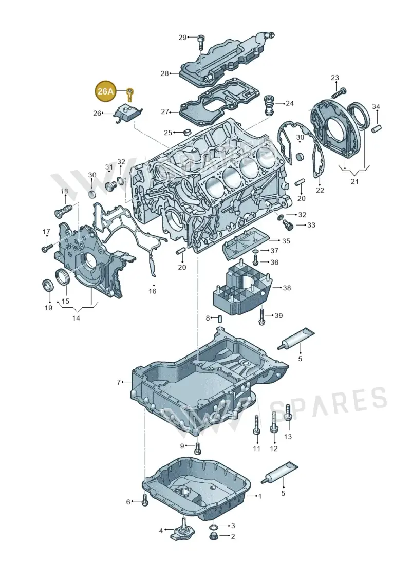 N10169902 — Volkswagen Phaeton 4motion (2010-2016) diagram 274103100, position 26A