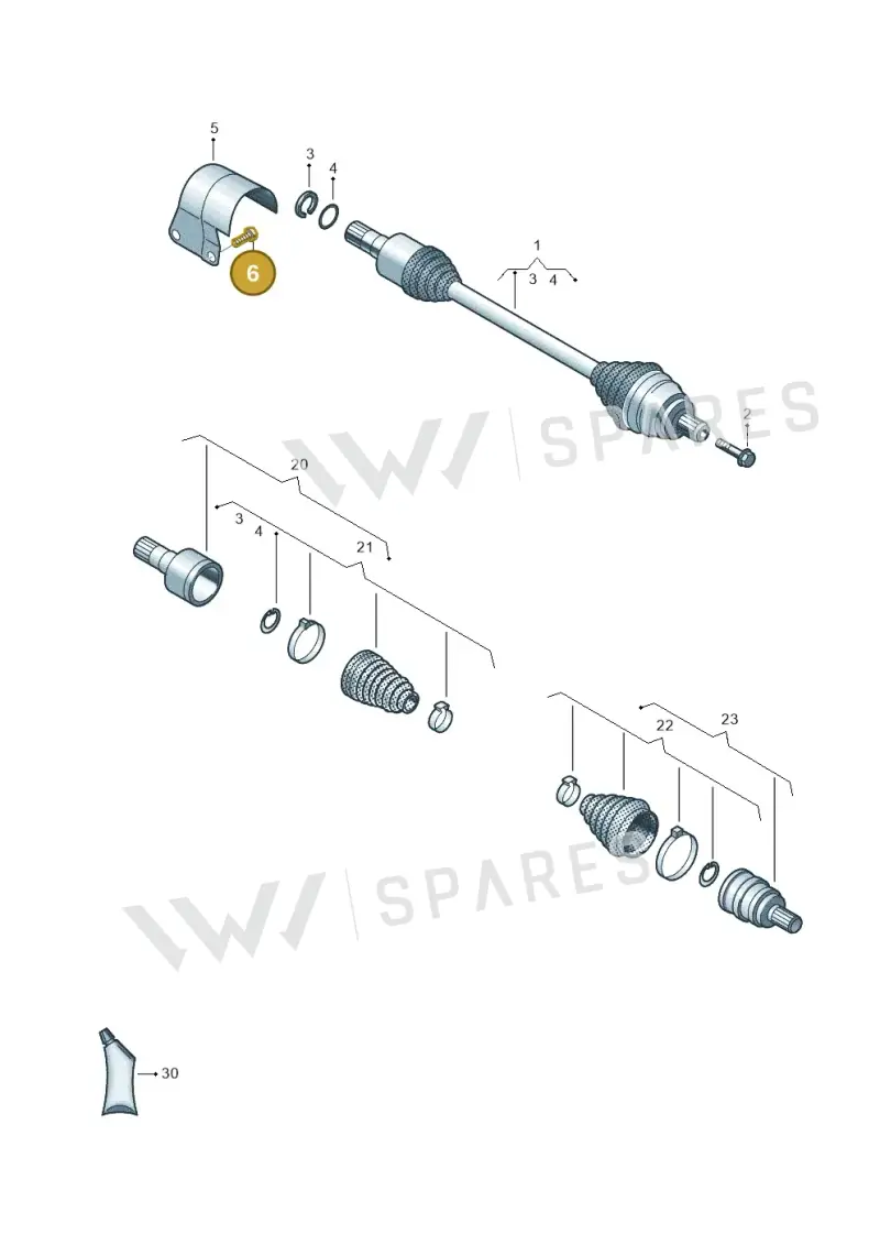 N10170512 — Volkswagen Tiguan 2.0 (2023-) diagram 5h0407465, position 6