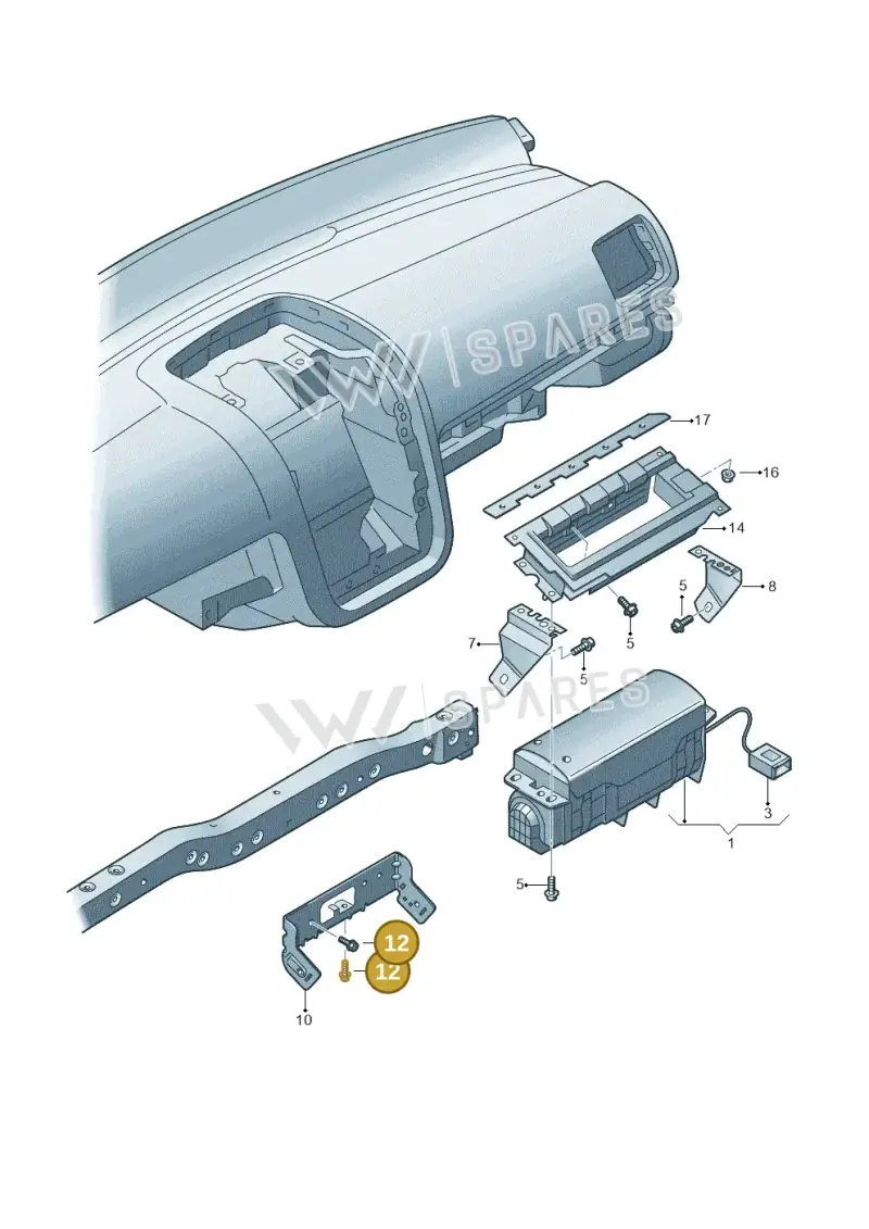 N10171102 — Volkswagen Jetta Vagon            08> (2008-) diagram 420880100, position 12
