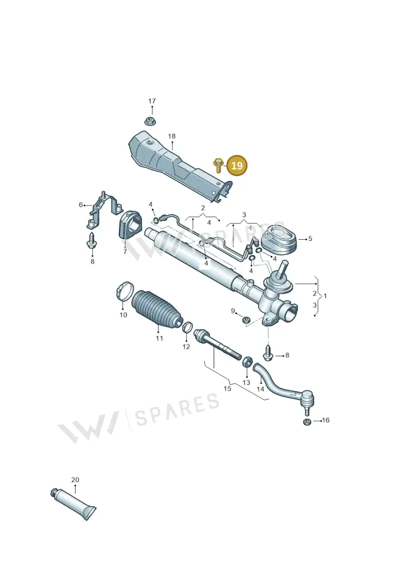 N10171105 — Volkswagen Sharan (2008-2010) diagram 653422400, position 19