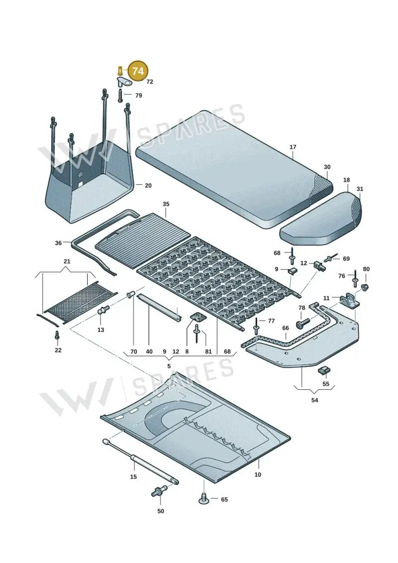 N10172402 — Volkswagen Caravelle (2019-2024) diagram 7ep067000, position 74