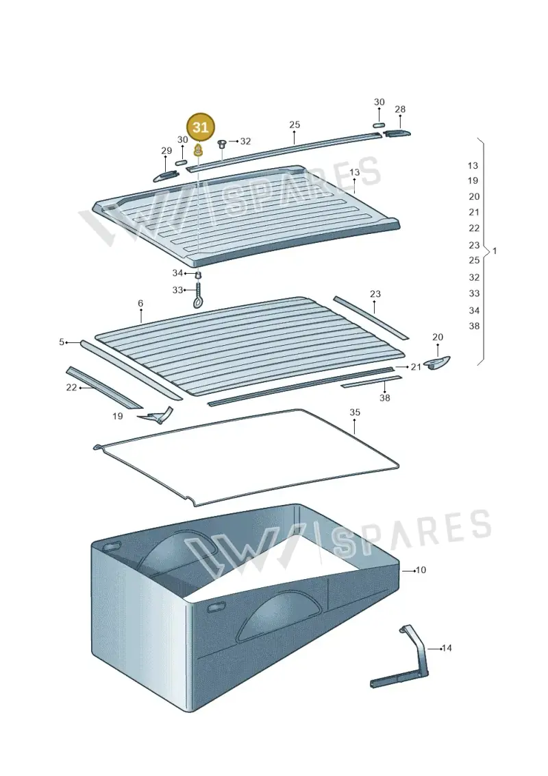 N10172402 — Volkswagen Multivan (2021-) diagram 452875100, position 31