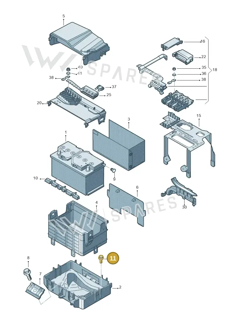N10184203 — Volkswagen Polo (2011-2014) diagram 461915000, position 11