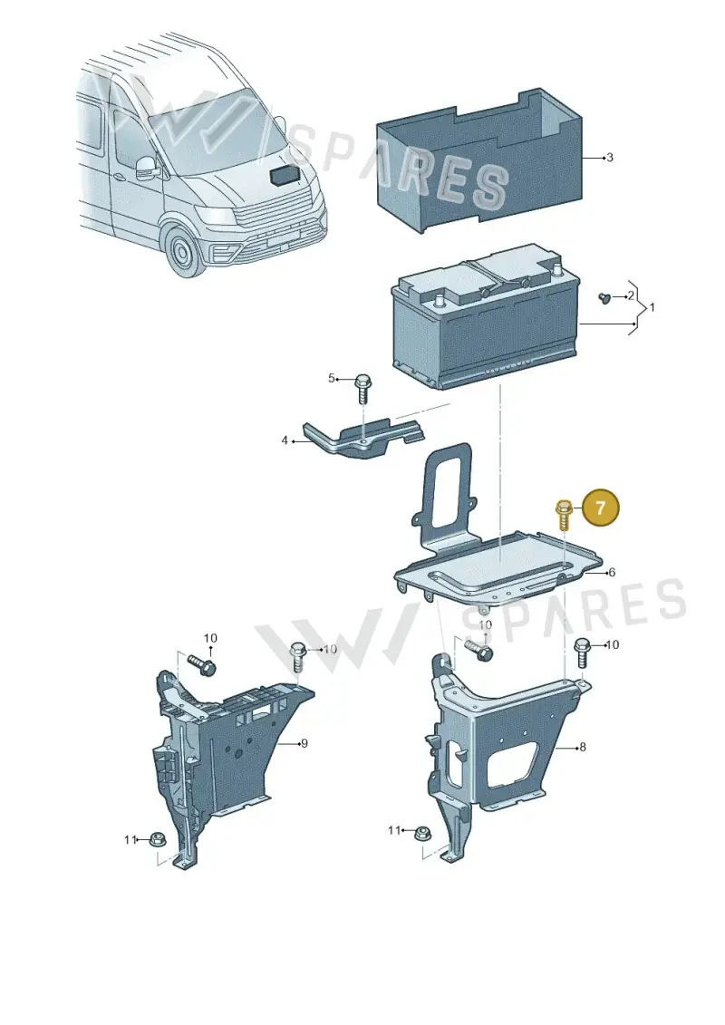 N10189407 — Volkswagen MAN TGE 55 (2016-2021) diagram 806915100, position 7