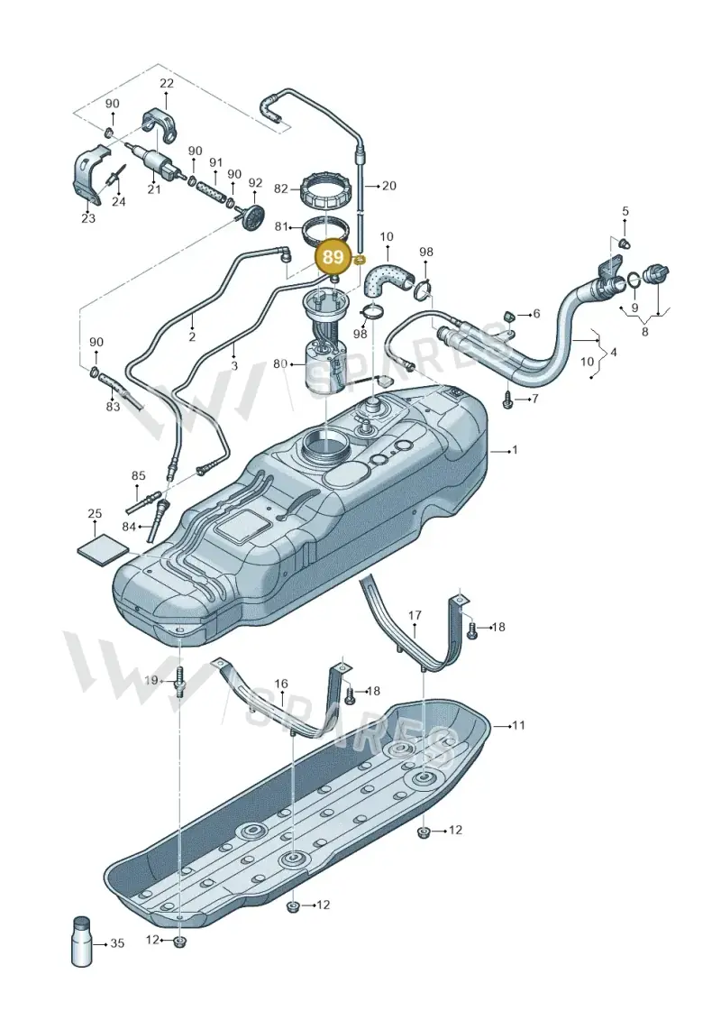 N10196901 — Volkswagen Amarok twin cab (2012-2016) diagram 749201600, position 89