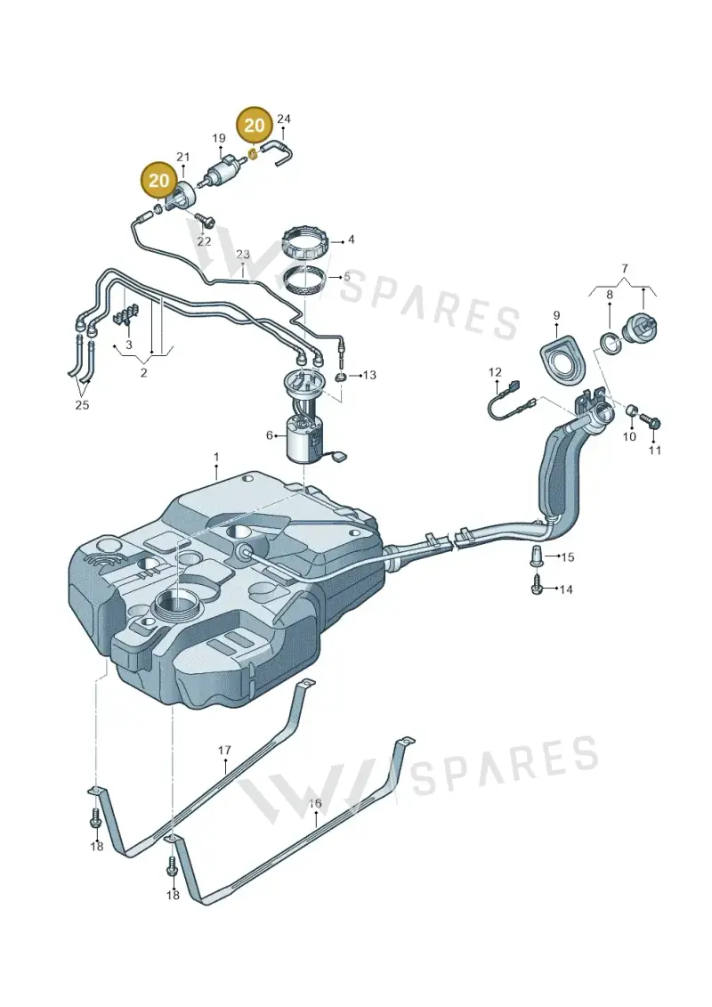 N10198101 — Volkswagen Caddy kombi (2015-2020) diagram 690201600, position 20
