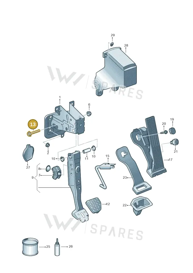 N10198505 — Volkswagen Jetta 1.4 (2014-2017) diagram 649721600, position 13