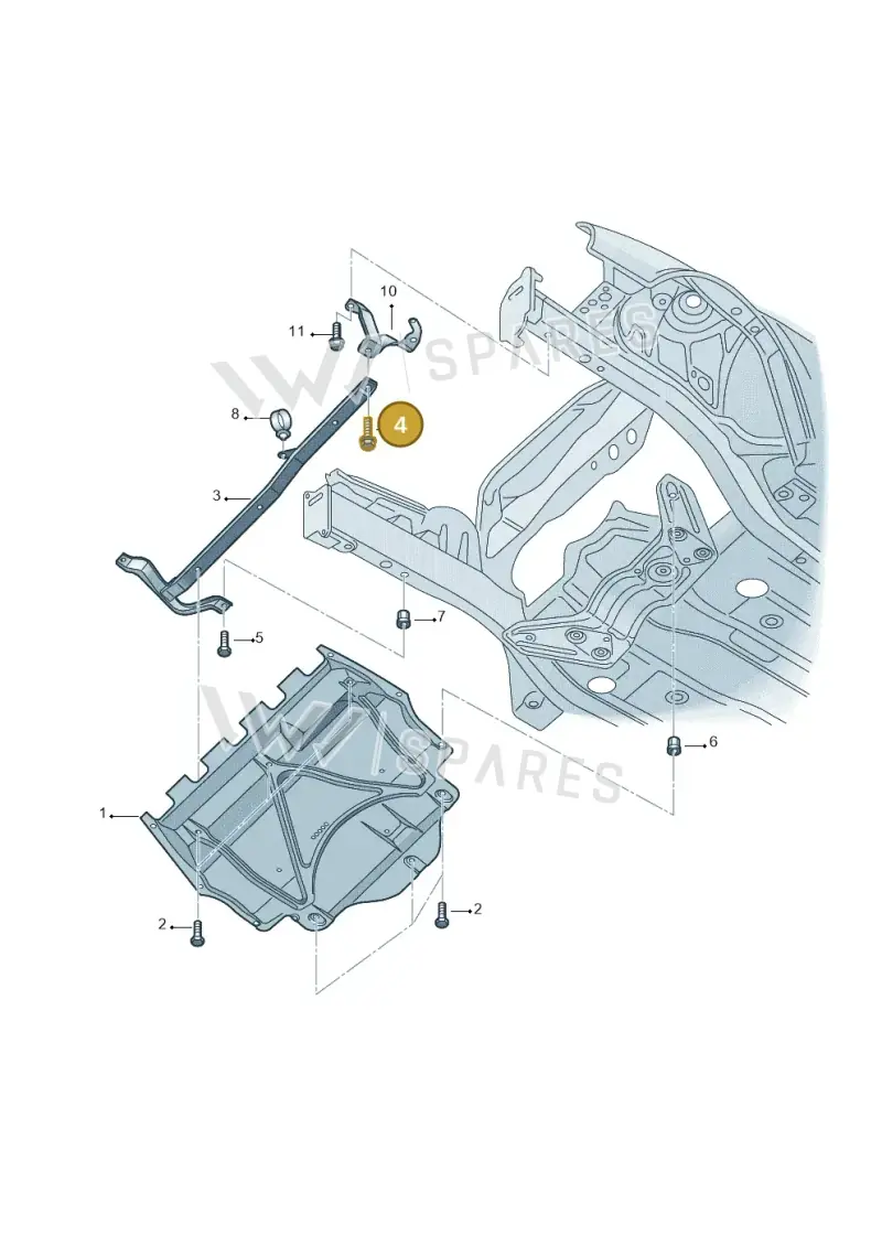 N10200602 — Volkswagen Polo (2009-2014) diagram 253018050, position 4