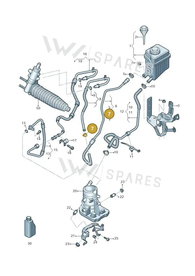 N10201801 — Volkswagen Touareg BlueMotion (2014-2018) diagram 693423500, position 7