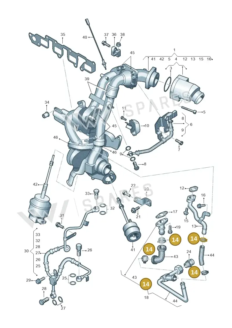N10201901 — Volkswagen Caravelle (2015-2019) diagram 679145650, position 14
