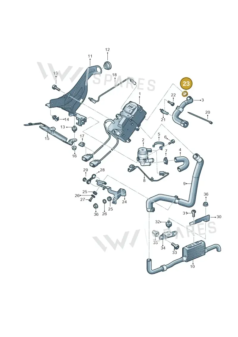 N10202001 — Volkswagen Touareg BlueMotion (2014-2018) diagram 693819700, position 23