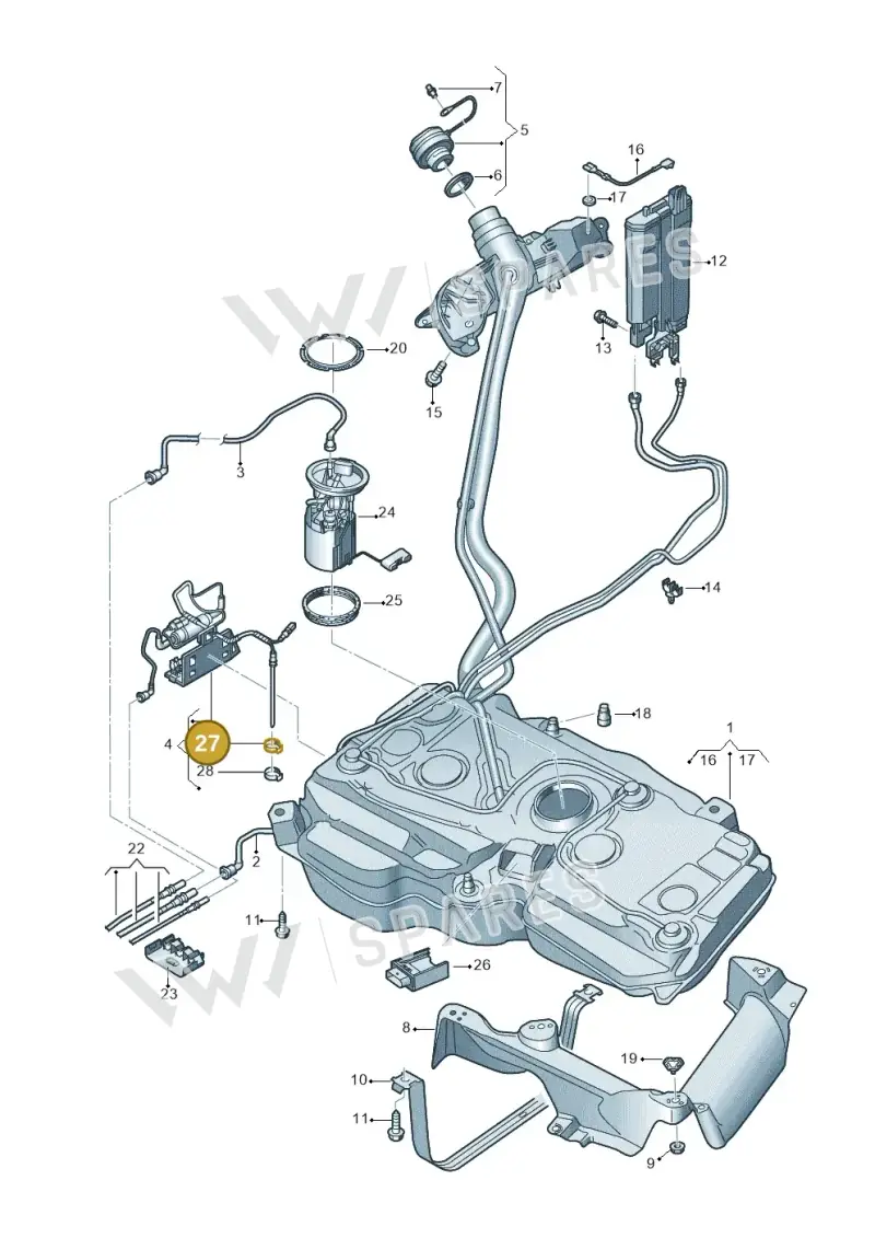 N10203501 — Volkswagen Tiguan 2.0 (2023-) diagram 869201400, position 27