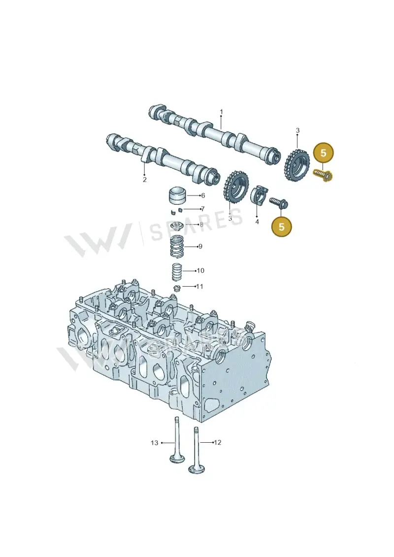 N10203803 — Volkswagen GOLF VAR./VENTO (1996-1999) diagram 121109250, position 5