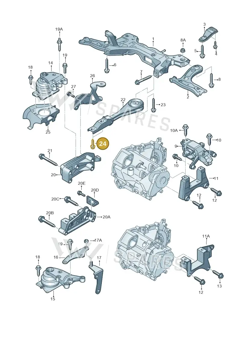 N10204808 — Volkswagen Polo (2012-2014) diagram 747199250, position 24
