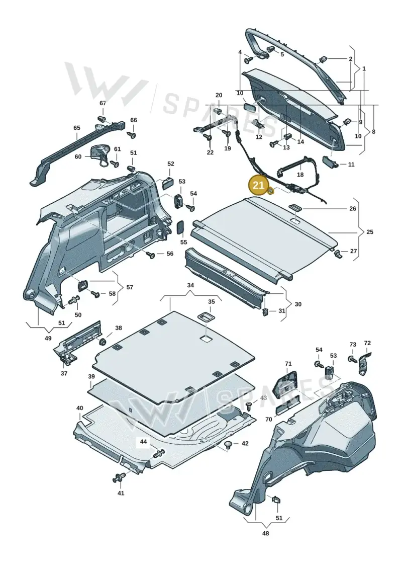 N10205802 — Volkswagen Passat estate (2023-) diagram 3j0867800, position 21