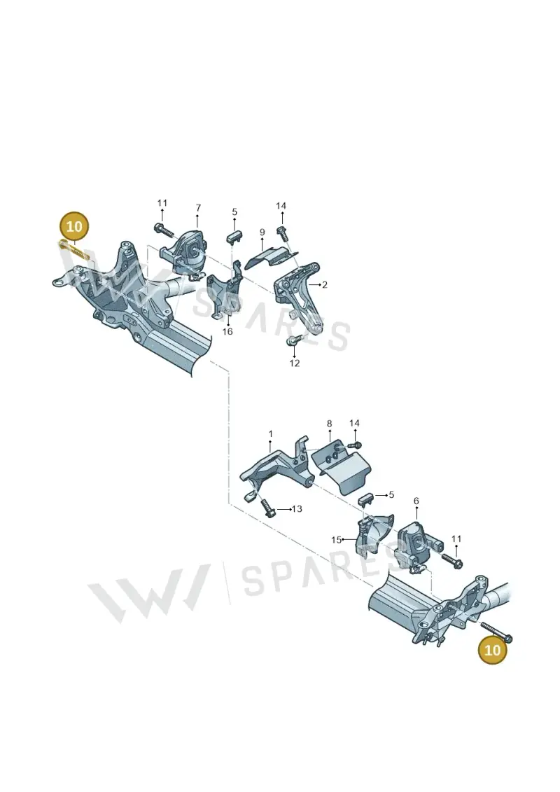 N10207602 — Audi A7 Sportback (2014-2018) diagram 696199070, position 10