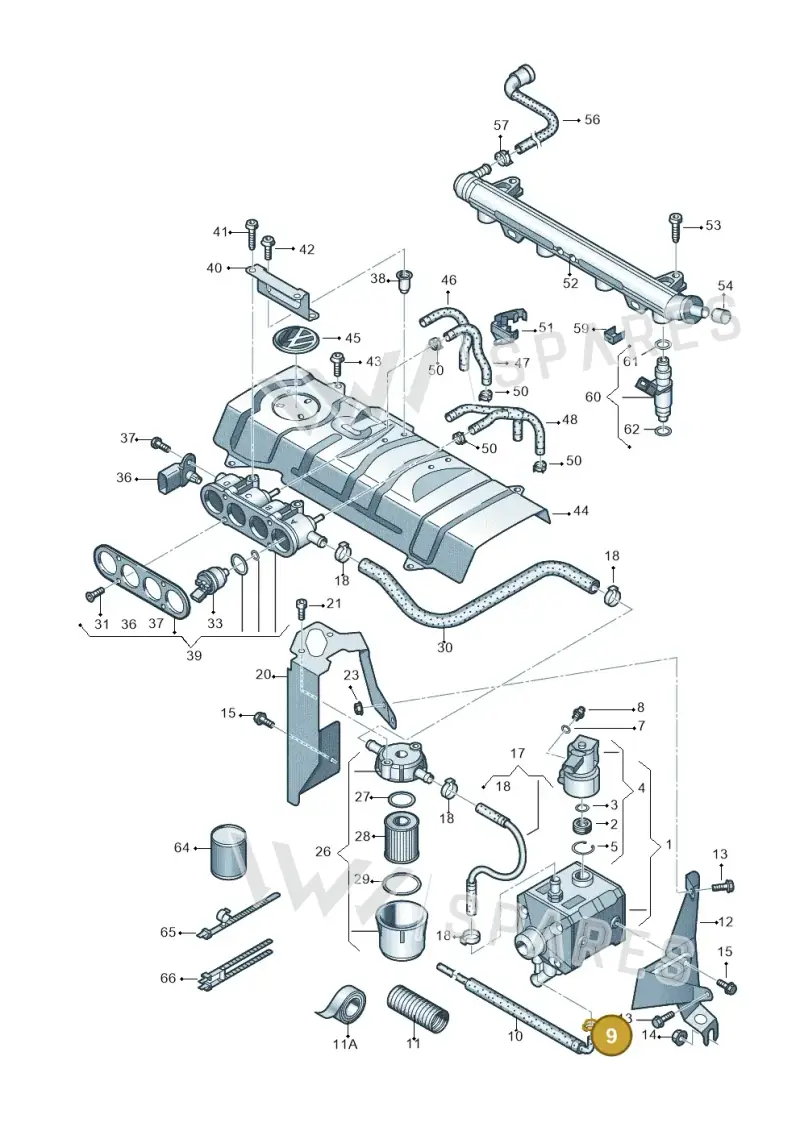 N10210501 — Volkswagen Polo (2012-2014) diagram 672133420, position 9