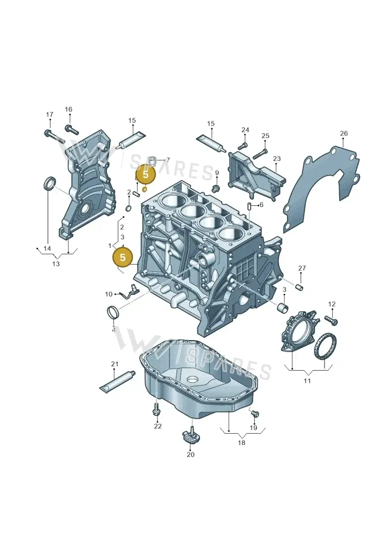 N10218603 — Volkswagen Polo (2012-2014) diagram 672103060, position 5