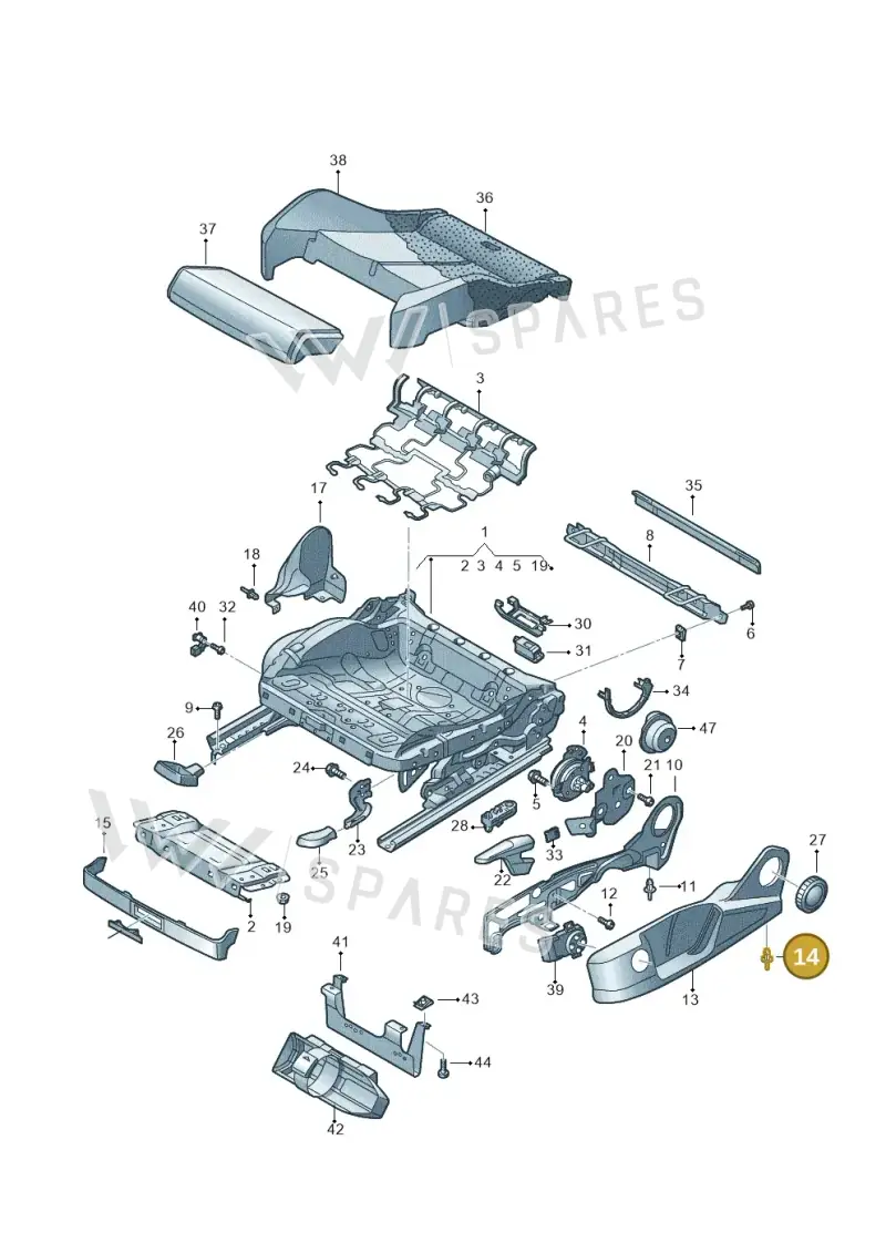 N10219501 — Audi RS6 Avant (2019-2025) diagram 596881000, position 14
