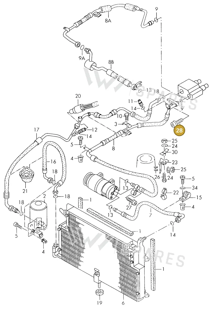 N10227801 — Volkswagen Passat syncro (1991-1993) diagram 122059010, position 28