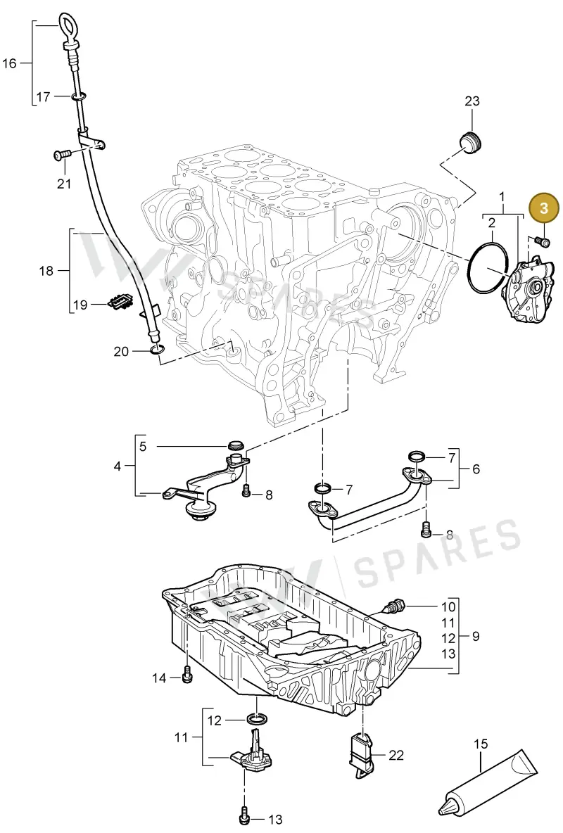 N10227801 — Porsche Cayenne (2007-2010) diagram p31104005, position 3