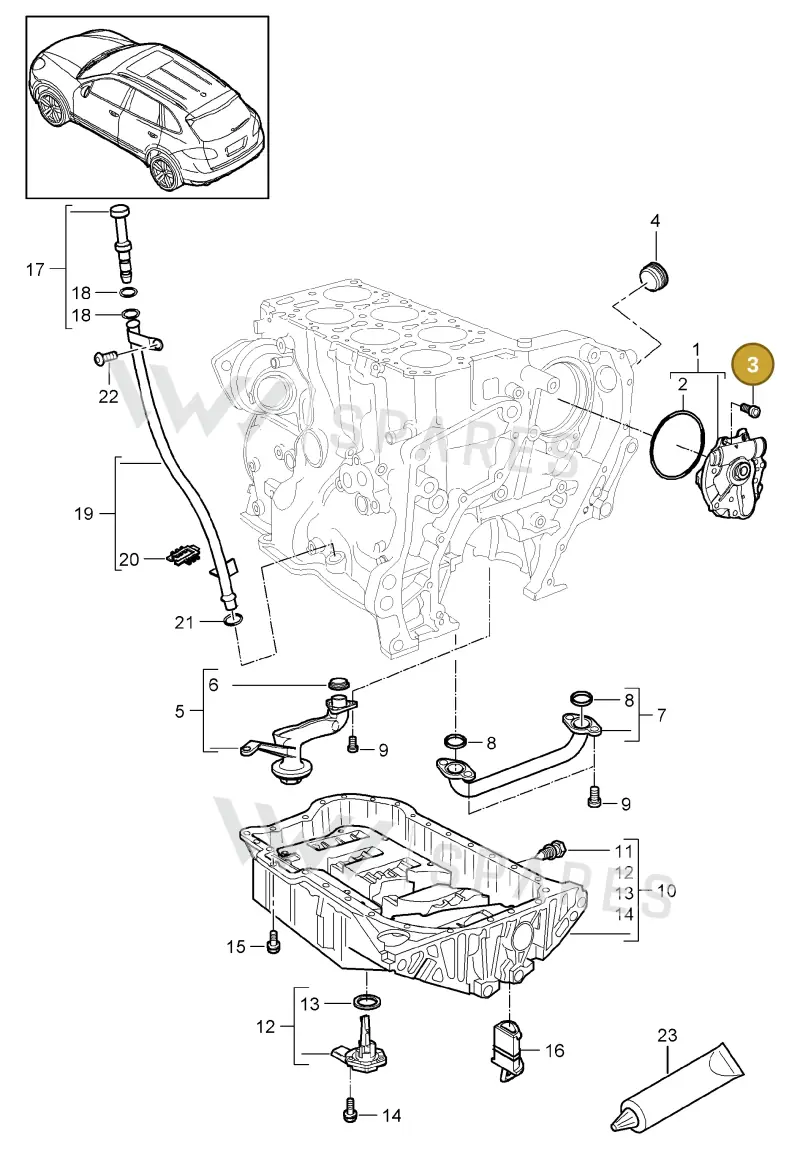 N10227801 — Porsche Cayenne (2010-2018) diagram p37104020, position 3
