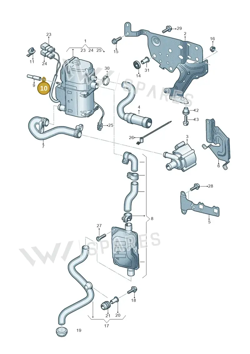 N10231301 — Volkswagen Touareg (2017-2023) diagram 859261000, position 10