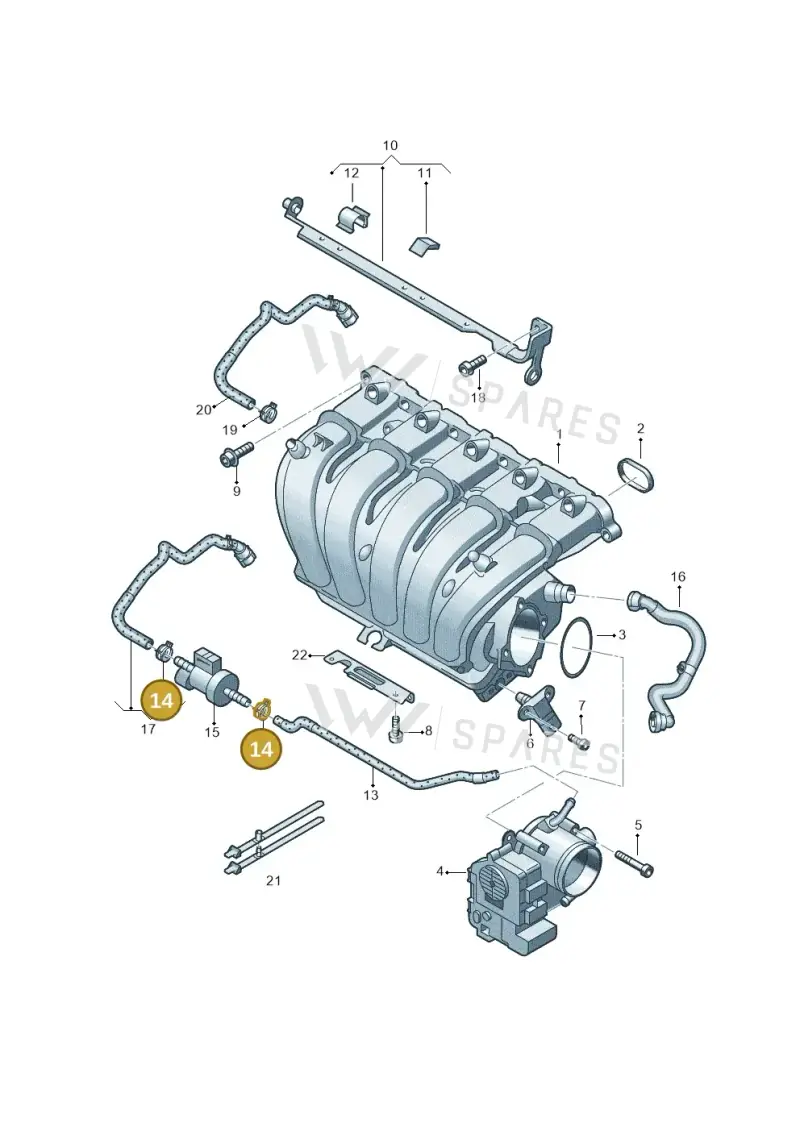 N10233401 — Volkswagen Beetle (2016-2019) diagram 691133600, position 14