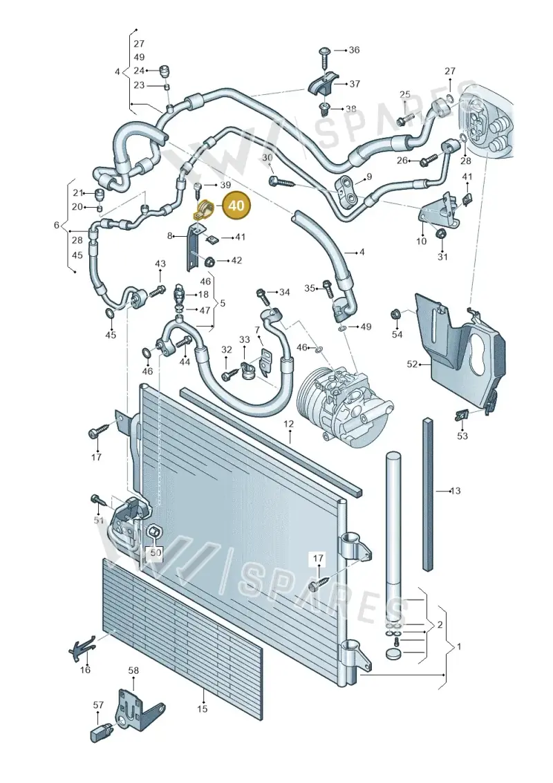 N10236603 — Volkswagen Scirocco 2.0 (2014-2017) diagram 649260420, position 40