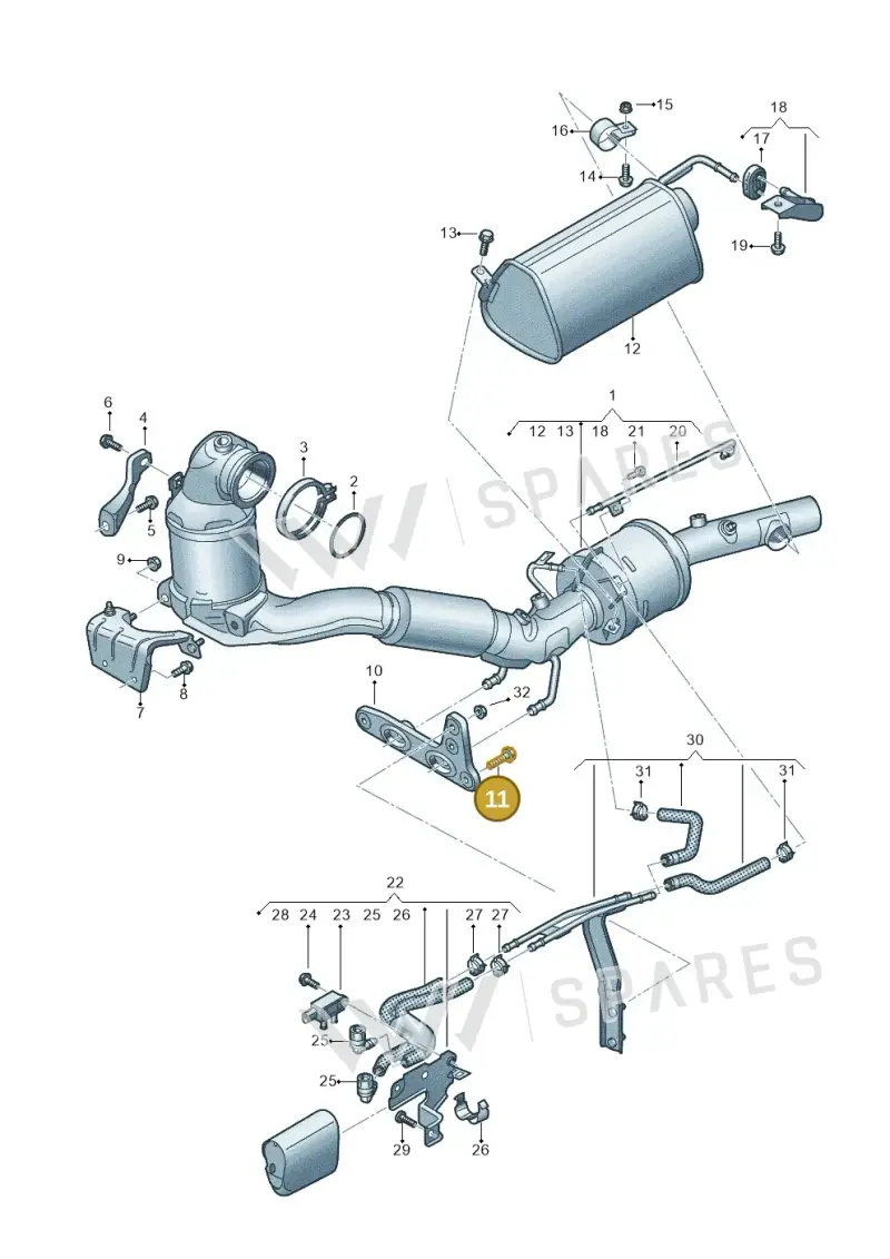 N10240003 — Volkswagen Multivan (2021-) diagram 7t0253205, position 11