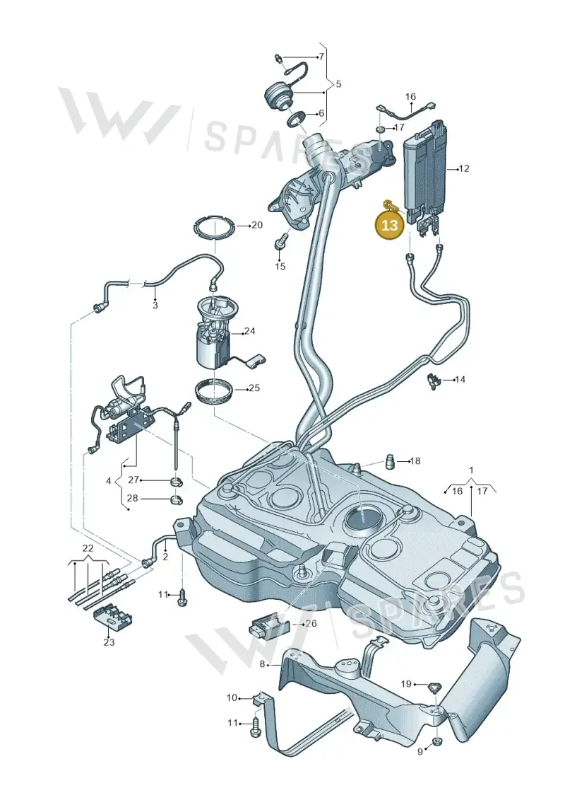 N10240003 — Volkswagen Tiguan 2.0 (2023-) diagram 869201400, position 13