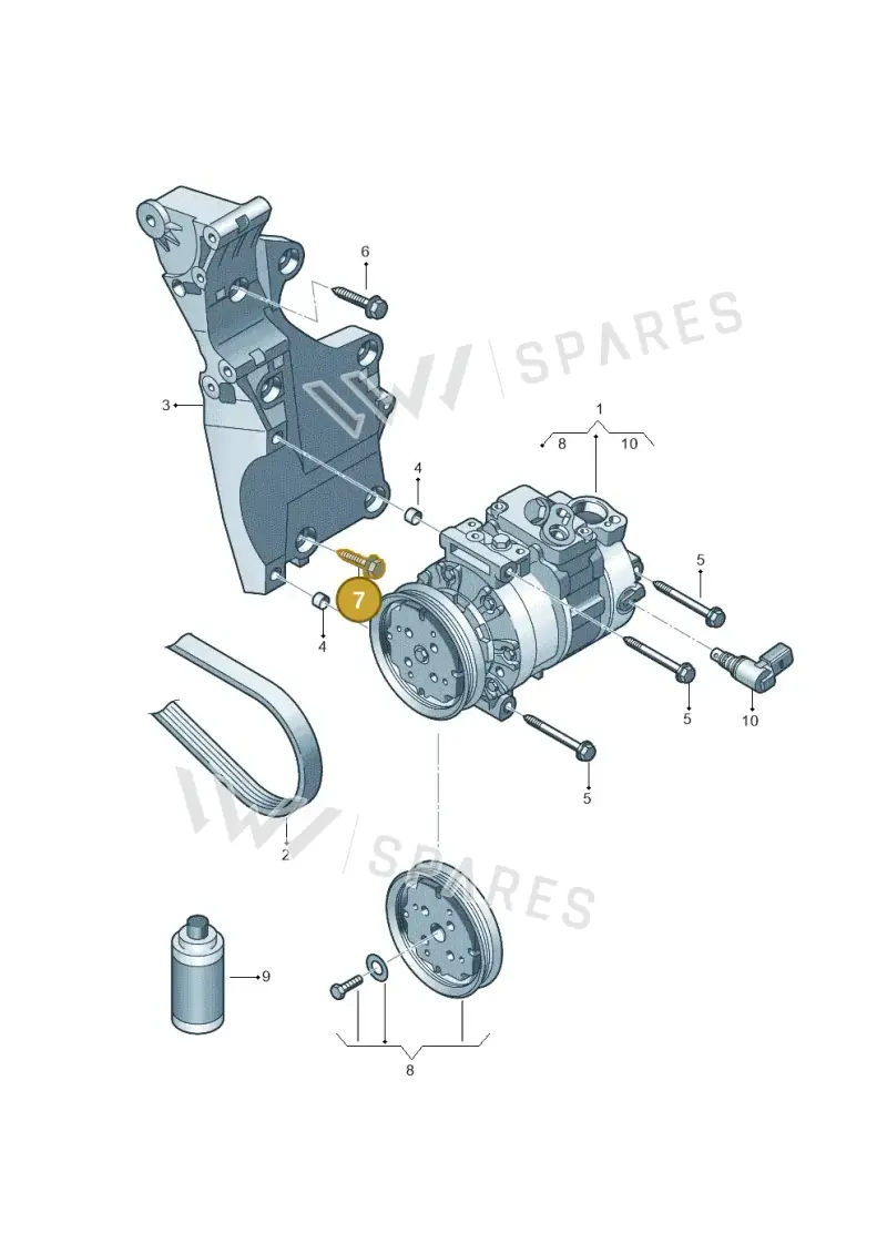 N10241605 — Volkswagen Tiguan 4Motion (2011-2018) diagram 719260200, position 7