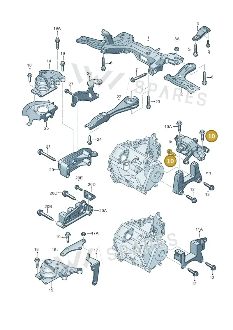 N10246611 — Volkswagen Polo (2012-2014) diagram 747199250, position 10