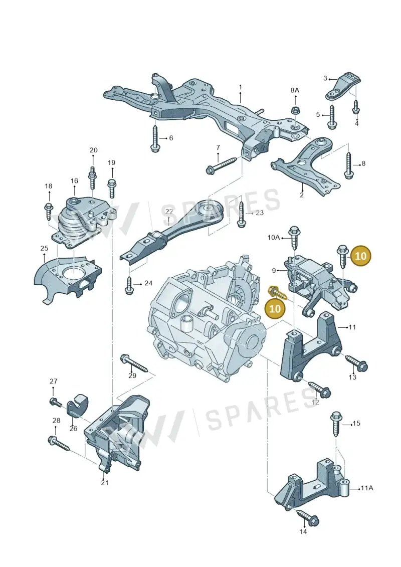 N10246611 — Volkswagen Polo (2012-2014) diagram 747199260, position 10