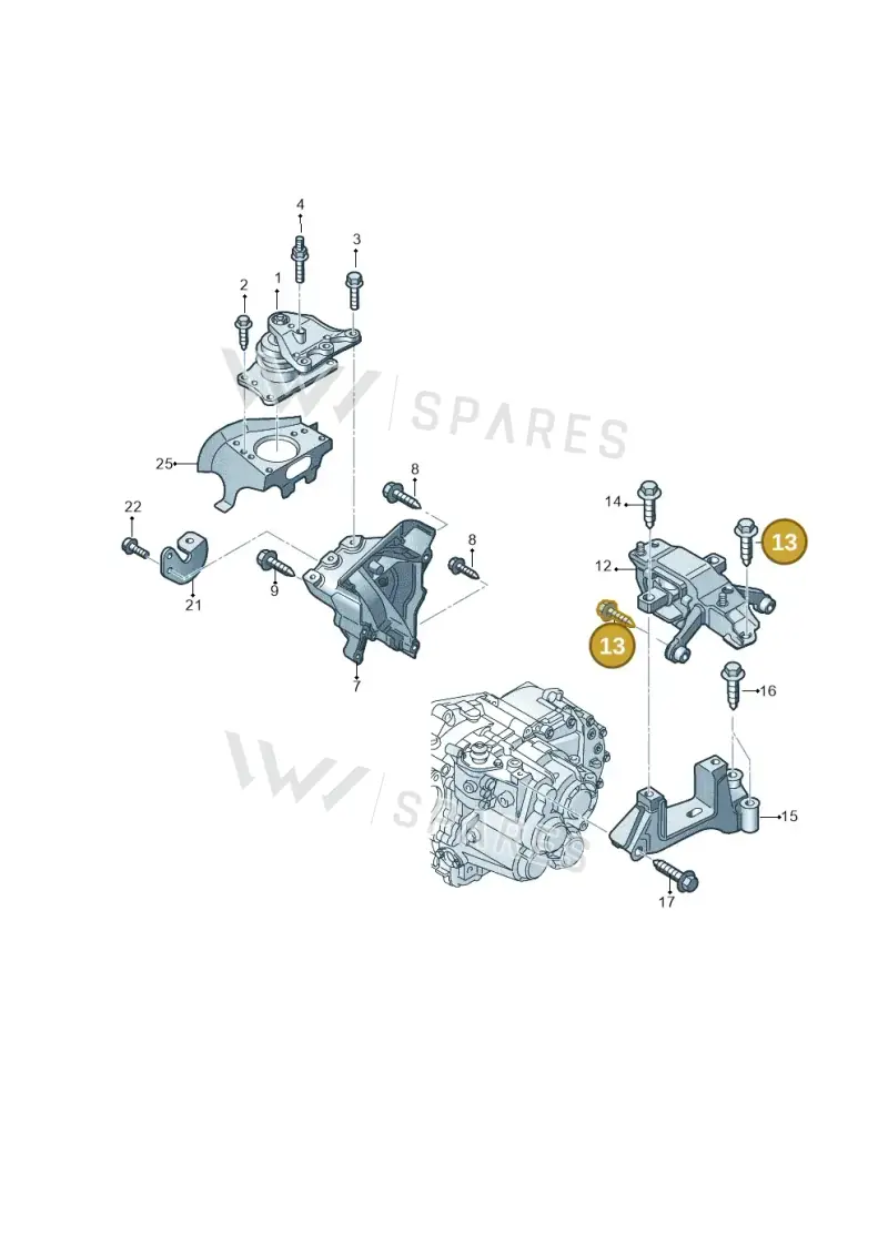 N10246611 — Volkswagen Polo 1.4 BlueMotion (2014-2017) diagram 773199260, position 13
