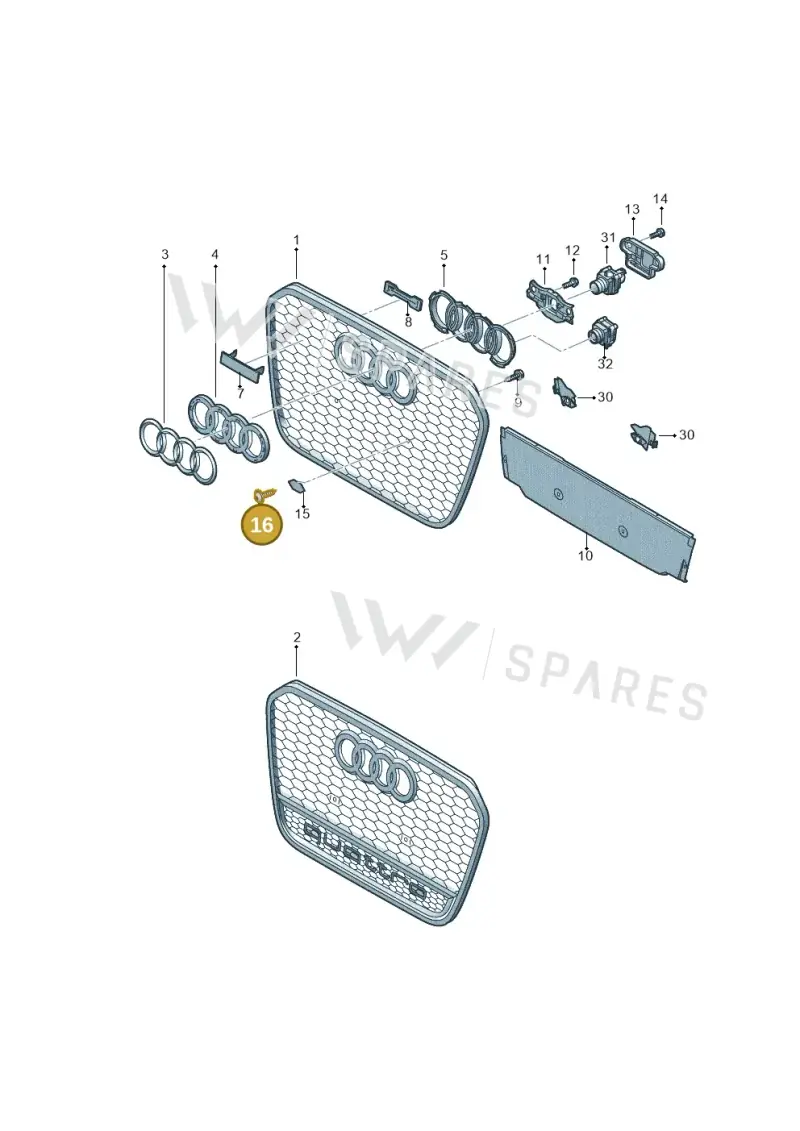 N10247302 — Audi RS7 Sportback (2013-2018) diagram 765853300, position 16