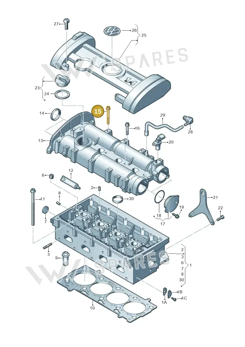 N10247504 — Volkswagen Golf Plus (2011-2014) diagram 474103400, position 15