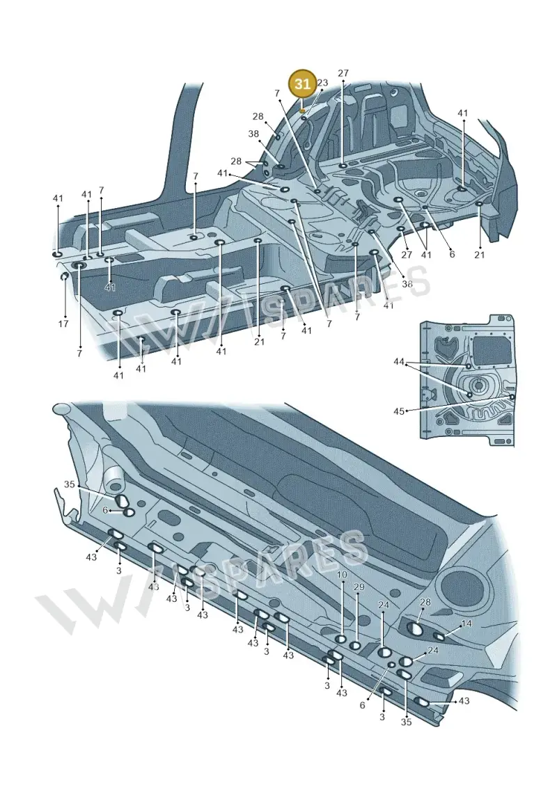 N10249701 — Volkswagen Golf (2011-2013) diagram 420803350, position 31