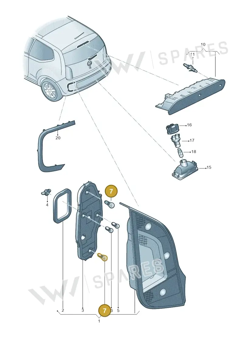 N10251002 — Volkswagen E-up! (2013-2016) diagram 772945000, position 7