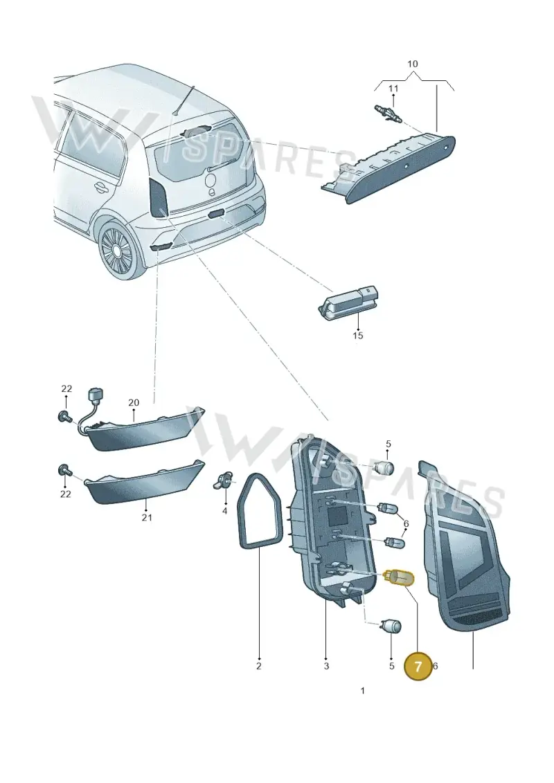 N10251002 — Volkswagen Up! 1.0 BlueMotion (2016-2023) diagram 892945000, position 7
