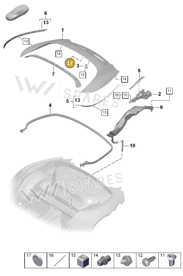 N10251501 — Porsche 911 (2024-2025) diagram p63811060, position 17
