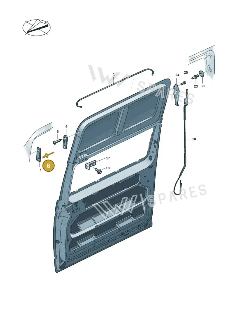 N10257801 — Volkswagen Caravelle (2019-2024) diagram 7ep843300, position 6