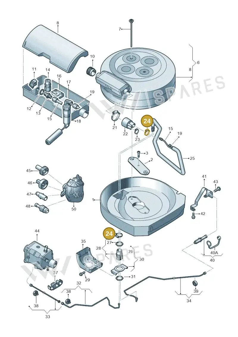 N10258101 — Volkswagen Polo (2012-2014) diagram 672201090, position 24
