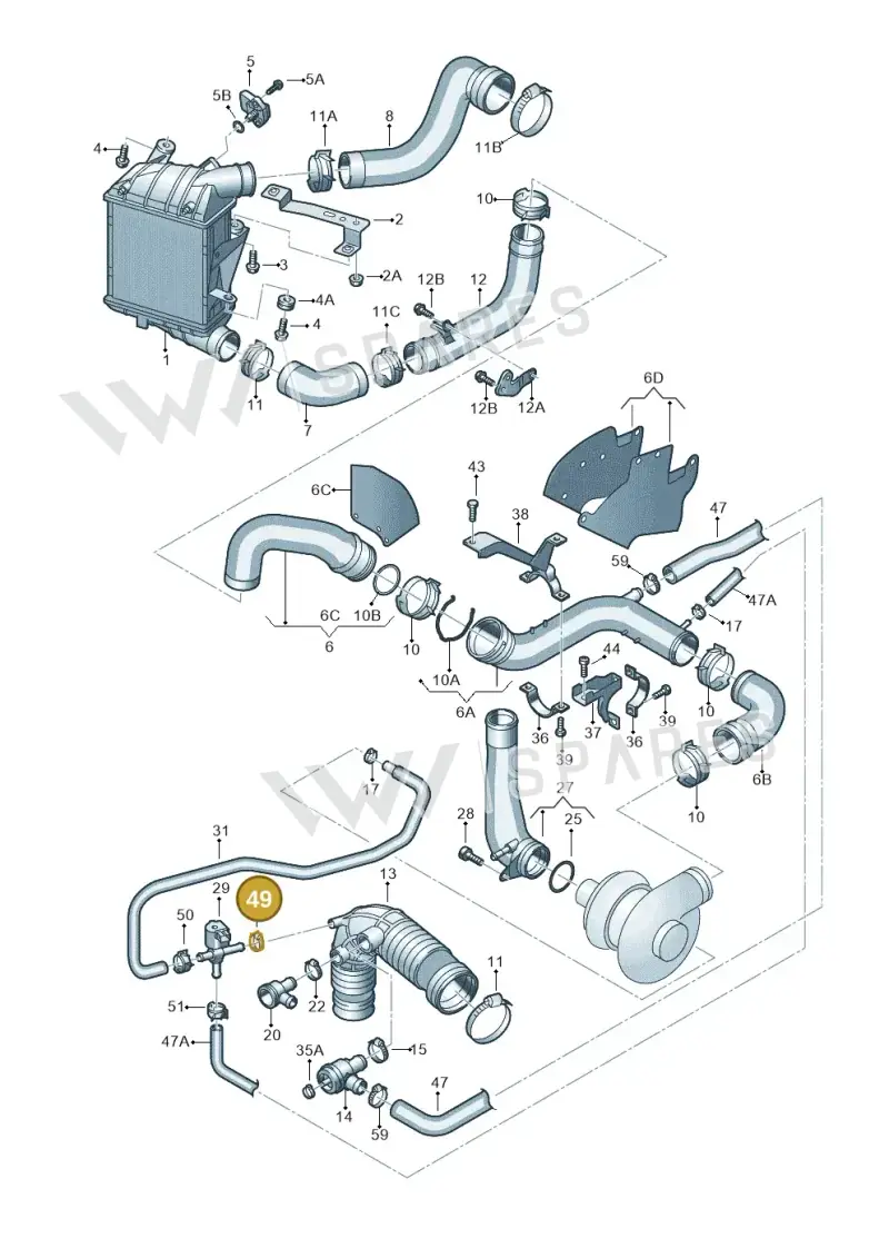 N10258201 — Volkswagen Polo (2008-2009) diagram 461145850, position 49