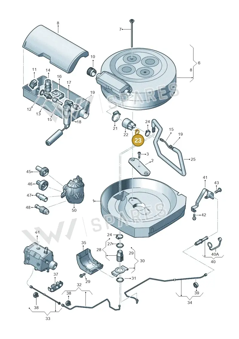 N10258201 — Volkswagen Polo (2012-2014) diagram 672201090, position 23