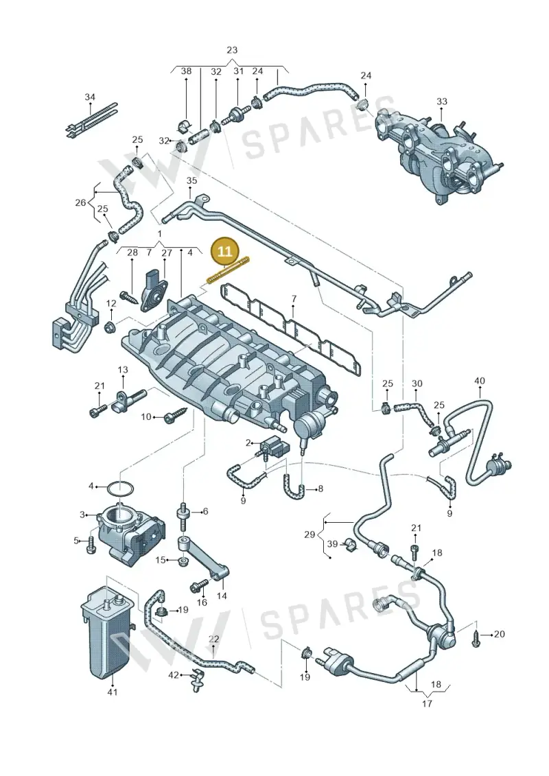 N10277103 — Volkswagen Golf estate (2009-2013) diagram 609133520, position 11